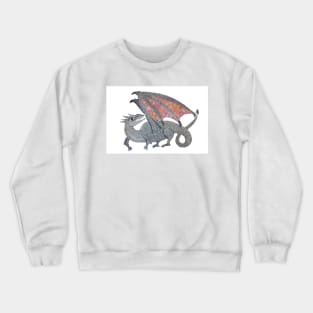 Spiro the Dragon: a Patterned Spirograph Collage Crewneck Sweatshirt